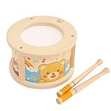 Mokku Mokku 木製 くまさんハッピードラムセット 太鼓 木のおもちゃ