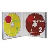 CDケース 日本製17mm厚2枚収納DUOケース ホワイト 3個 CD/DVD/ブルーレイにも使える オーバルマルチメディア(OvalMultimedia)