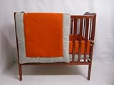 Baby Doll Bedding Zuma Mini Crib/ Port-A-Crib Bedding Set, Grey/Pumpkin by BabyDoll Bedding