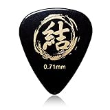 結 Musubi ピック ティアドロップ (0.71mm, ロゴ色 : 金)