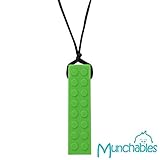Munchables Sensory Necklace - Chew Blockz (Green) by Munchables