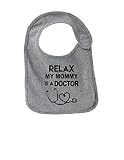 リラックスMy Mommy Is A Doctorおもしろ幼児Jerseyよだれかけ カラー: グレー
