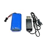 イングレスド 7.4V 500MAH RC LI-ONバッテリーパックW/USBケーブルワイヤ耐久性ワイヤ大容量バッテリーFY MN WPL 1/10 4WD R/C M