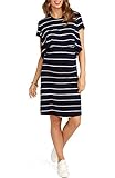 ロージーポープ トップス ワンピース Rosie Pope Anita Popover Maternity Dress Navy/ Whit [並行輸入品]