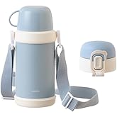 2way ステンレス製キッズボトル 600ml (ブルーグレー)