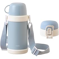 Amazon | 2way ステンレス製キッズボトル 600ml (ブルーグレー