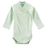 オーガニックコットン 長袖ボディスーツ(セージグリーン)0-3カ月