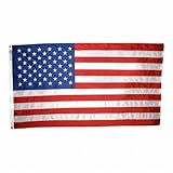 Annin Flagmakers 002600WE 12 in. X 18 in. Nyl-Glo U.S. Flag with Embroidered Stars and Sewn Stripes 