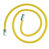 BrassCraft CSSD54-72 P 1/2-Inch FIP x 1/2-Inch MIP x 72-Inch ProCoat Gas Appliance Connector with 1/