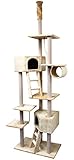 キャットタワー 突っ張り ネコちゃんタワー 猫タワー 全高 240～260cm ベージュ キャットランド キャットファニチャー