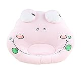 ベイビーアンチロールピロー幼児を防ぐフラットヘッド枕の幼児枕カエルピンク