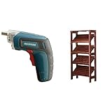 『電動ドライバー 充電式 RD110-G グリーン』と『ウッディラック斜めシェルフ 幅58.5×奥行26.5×高さ118.5cm ブラウンWOR-120N』のセット