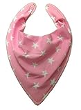 Adult Dribble Bib Bandana Special Needs 2 Pack 1 x Pink/Large White Stars 1 x Dark Pink/Black Spots 