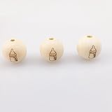 Mamimami Home 20mm 40個 哺乳瓶 噛がため　天然木製 ビーズ 赤ちゃんの木のおもちゃ　知育玩具 DIY 歯固め ジュエリー
