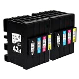 インクのチップス リコー用 GC42 互換インク 4色 2セット Lサイズ SGカートリッジ GC42KH GC42CH GC42MH GC42YH