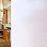 DUOFIRE Privacy Window Film Frosted Glass Film Matte White Static Cling Glass Film No Glue Anti-UV W