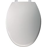 Bemis 7600T 000 Just-Lift Elongated Closed Front Toilet Seat, White [並行輸入品]