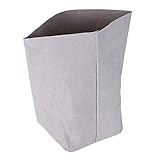 クラフト紙袋 クラフト紙収納袋 植木鉢 角底袋 フルーツフード用容器 植物ポット家庭用 ラップボックス 洗える グレー(12*12cm)