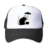 キッズ メッシュキャップ 通気性 大人気 ダンスの帽子 ハット ラット 傘 折り畳み 帽子 カジュアル ストーリート系ブラック プリント付き 無地