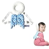 [WHAQS］ベビー ヘルメット セーフティー 室内 乳幼児用 ハイハイ よちよち用 適した年齢4-15ヶ月 かわいい天使の羽 (Blue)
