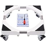 洗濯機 置き台 キャスター付き 騒音防止 洗濯機 台 かさ上げ 移動式 洗濯機にあわ せて幅 奥行き45-70cm まで伸縮可能 ドラム式や全自動洗濯機に対応