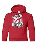 ネブラスカ州Huskersバレーボール" Dream Big " Youthフード付きスウェットシャツ L レッド