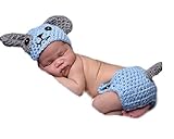 (Goldgarden) ベビー コスチューム 戌年 ２点セット 撮影 年賀状 (ブルー)