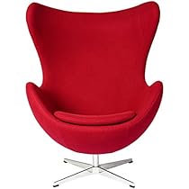 エッグチェア　リプロダクト品 オレンジファブリックチェア アルネ・ヤコブセン/エッグチェアEggChair【タイプB