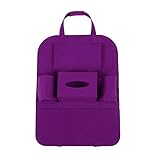 Sedeta 車用 収納 ポケット 大容量 車 シート バックポケット 多機能 カー 後部座席 収納バッグ 取り付け簡単 汎用サイズ ブラック 1個 (パープル)