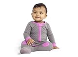 Baby Deedee Sleepsie Footie Pajamas, Slate/Hot Pink, 6-12 months by baby deedee