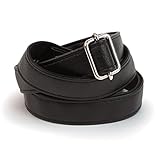 [ポーチェ] ショルダーストラップ フェイクレザー 斜め掛け 20mm幅 長さ72-129cm 全１３色 (ブラック)