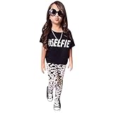 Domybest 子供服 2点 子供 Tシャツ キッズ パジャマ 半袖 ズボン コットンシャツ 女の子 2-7歳 デイジー印刷 カジュアル かわいい 運動会 普段着 部屋着 幼稚園