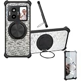 対応 Lava Blaze Duo 5g ケース Phone Case [1枚 9H+硬度強化 ガラスフィルム][360°回転式スタンド、マグネット式]CX-21-HEI