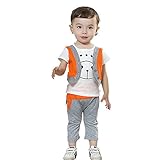 Laparc (ラパルク) アニマル アンサンブル Tシャツ ズボン ベビー キッズ ブルー オレンジ イエロー ( 80cm 90cm 100cm ) 半袖 (80cm, 橙)
