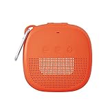 AOTNEX シリコーンケース Bose SoundLink Micro Bluetoothスピーカー1台用 ソフト防水耐衝撃カバー ポータブルメタルフック付き Boseマイクロスピーカーにフィット 安全な屋外保護 (オレンジ)