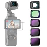 NEEWER NDフィルターセット Osmo Pocket 3/Pocket 4/Xtra Muse対応 減光 ND16+ND64+ND256+ブラック拡散1/4フィルター 0.75倍広角レンズ スクリーンプロテクターアクセサリー付き FL-B14