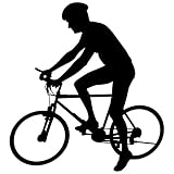 Bicycling壁デカールステッカー4 – デカールステッカーと壁画子供少年少女の部屋、寝室。スポーツのホームの壁アートインテリア、装飾 – サイクリング自転車シルエット壁画 12 in. (11"