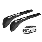 YiluGS トヨタ に適用 アルファード 刺繍ロゴ左右対称設計 隙間クッション PUレザー シートサイド隙間埋め 完璧にフィット 落下防止 車用シートサイドクッション カー用品 内装パーツ 運転席+助手席 2本セット（ブラック）