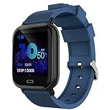 スマートウォッチ 2019最新 血圧計 心拍計 歩数計スマートブレスレット カラースクリーン 天気、気温の予測 防水 電話着信 LINE ア