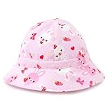 笑顔でおでかけベビー帽子・ハット（日本製）　ハッピーうさちゃん仲良しうさちゃん（水玉ピンク）　B20016