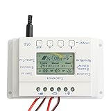 Y-SOLAR 12V 24V Auto for Solar Lighting System LCD Dispaly Dual Timer Solar Charge Controller (20A)