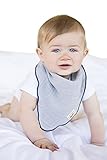 Poncho Baby Organic Bandana Bib, Gray/Navy by Poncho Baby
