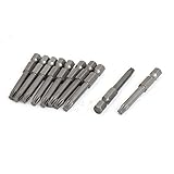 T25ヒント1/4インチ六角シャンク50ミリメートル長いトルクスドライバービット10個入り
