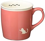 美濃焼 マグ シルエットねこ パッションピンク K14201