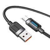 Mcdodo USB-A to USB-Cケーブル 6A急速充電 Type-Cケーブル リズムスクリーン表示 高速データ転送 タイプC 充電コード 頑丈ナイロン編み スマホケーブル 携帯コード iPhone 17/16/15シリーズ AirPods Xperia Galaxy Pixel Android 他のUSB-C機器を互換 1.2m 型番CA-0330