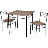 アイリスプラザ ダイニングテーブルセット 3点セット(チェア×2・テーブル×1) ブラウン テーブル/幅約75×奥行約75×高さ約74 チェア/幅約37×奥行約45×高さ約77.5(座面高42) AS