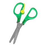 uxcell はさみ ステンレス鋼の刃 緑色 ハンドル ストレート
