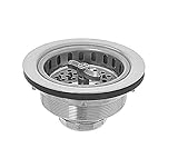 Oatey OAT-17 Dearborn Brass Spin-N-Lock Sink Basket Strainer with Stainless Steel Screw-In Basket [並
