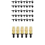 Flameer 約20本入り　スプリンクラーノズル　ジョイント+ 5本　調整可能　黄銅　スプレーヘッド　芝生　庭　パティオ　農業　温室用　