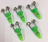 釣り用 鈴＋LED 5個セット 夜釣り 置き竿 泳がせに ２つの鈴と光でアタリをお知らせ カレイ アナゴ ウナギ釣り